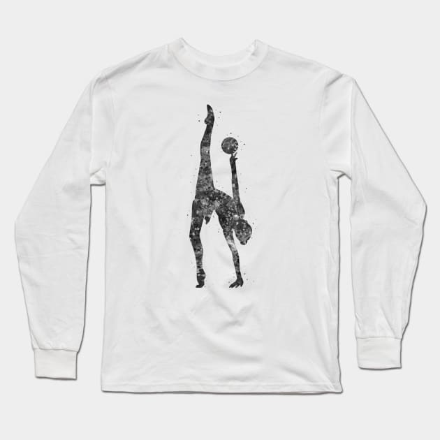 Rhythmic gymnastics ball dance Long Sleeve T-Shirt by Yahya Art